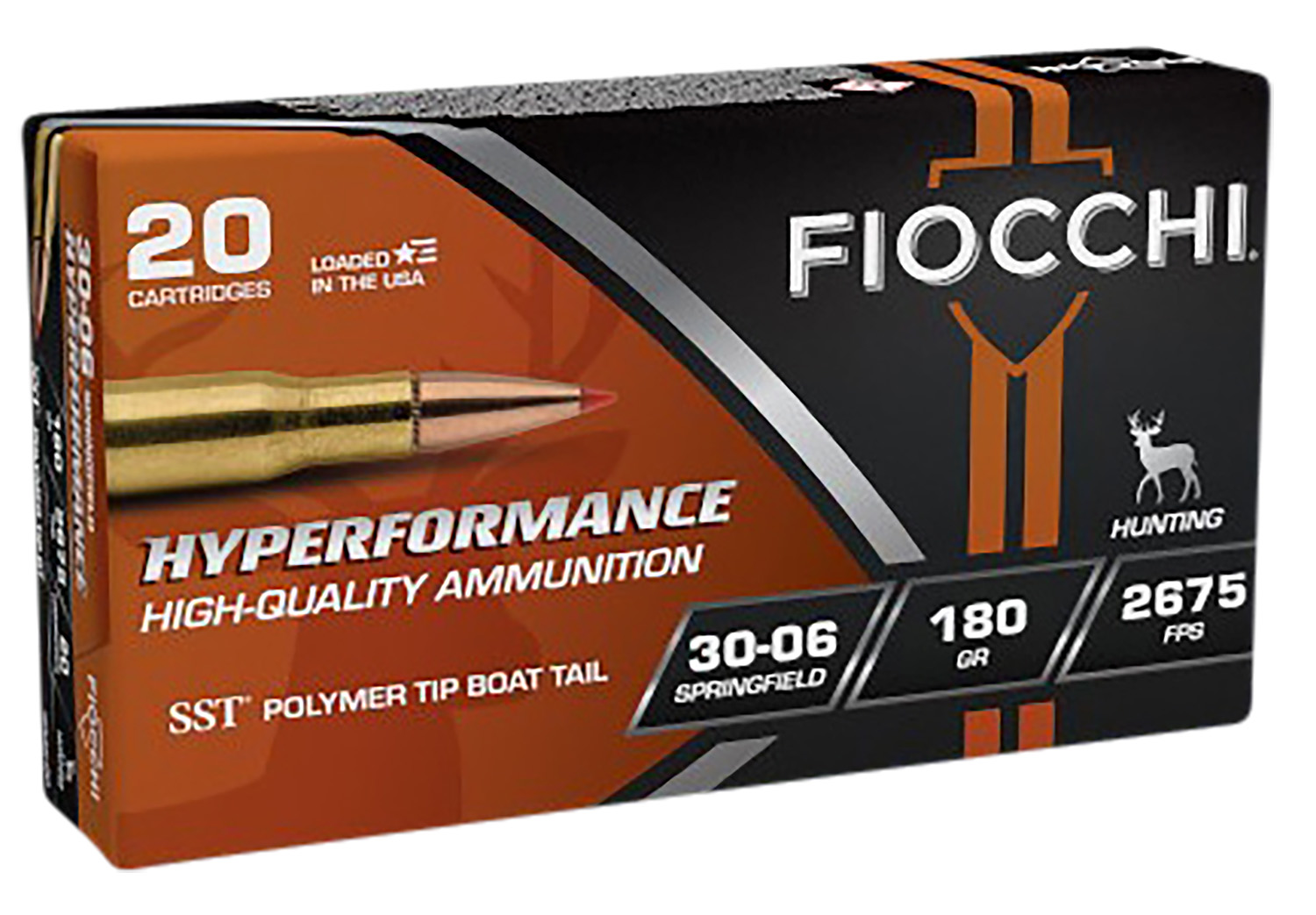 Fiocchi 3006HSC Hyperformance 30-06Springfield 180gr Super Shock Tip 20 Per Box/10 Case