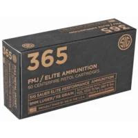 SIG SAUER ELITE BALL 365 AMO 9MM 115GR FMJ 50RD BOX