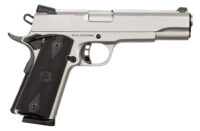 Rock Island 51448 Rock Standard FS 45 ACP 8+1 5" Barrel, Overall Matte Nickel Finish Steel, Beavertail Frame, Serrated Slide & Black Rubber Grip