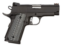 Rock Island 51479 Rock Ultra CS 45 ACP Caliber with 3.50" Barrel, 7+1 Capacity, Overall Black Parkerized Finish Steel, Beavertail Frame, Serrated Slide & Black/Gray G10 Grip