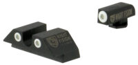 Night Fision GLK001007WGW Tritium Night Sights For Glock Green Tritium White Outline Front Sight- Green Tritium White Outline Rear Sight Glock 17/17L/19/22