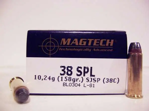 MAGTECH AMO 38 SPECIAL 158GR SJSP FLAT 20-RD ( 20 BOXES PER CASE )