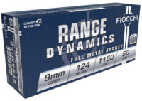 Fiocchi 9APB Range Dynamics  9mmLuger 124gr Full Metal Jacket 50 Per Box/20 Case
