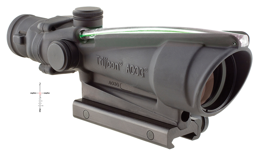Trijicon 100163 ACOG Black Hardcoat Anodized 3.5x 35mm Illuminated Green Crosshair .223/5.56 BDC Reticle