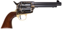 Taylors & Company 550847 Ranch Hand 45 Colt (LC) Caliber with 5.50" Blued Finish Barrel, 6rd Capacity Blued Finish Cylinder, Color Case Hardened Finish Steel Frame & Walnut Grip