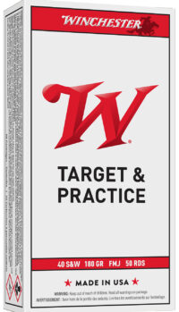 Winchester Ammo Q4238 USA  40S&W 180gr Full Metal Jacket 50 Per Box/10 Case