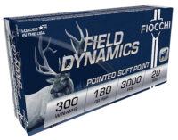 Fiocchi 300WMB Field Dynamics  300WinMag 180gr PSP Interlock BT 20 Per Box/10 Case