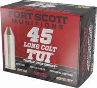 FORT SCOTT MUNITIONS LEAD FREE PISTOL AMO 45 COLT 225GR TUI BRASS CASE 20-RD ( 25 BOXES PER CASE )