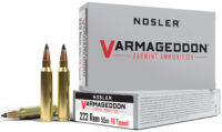 Nosler 65145 Varmageddon  223Rem 55gr Flat Base Tipped 20 Per Box/20 Case