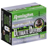 Remington Ammunition 28957 Ultimate Defense Full Size Handgun 40S&W 165gr Brass Jacketed Hollow Point 20 Per Box/25 Case