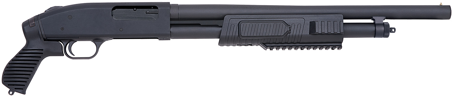 Mossberg 57340 500 JIC FLEX 12 Gauge 5+1 3" 18.50" Cylinder Bore Steel Barrel, Matte Blued Metal Finish, Synthetic Flex Pistol Grip Stock, Includes Custom Carry Case