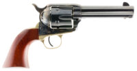 Taylors & Company 550526 Ranch Hand  357 Mag Caliber with 4.75" Blued Finish Barrel, 6rd Capacity Blued Finish Cylinder, Color Case Hardened Finish Steel Frame & Walnut Grip
