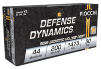 Fiocchi 44B500 Defense Dynamics  44RemMag 200gr Semi Jacketed Hollow Point 50 Per Box/10 Case