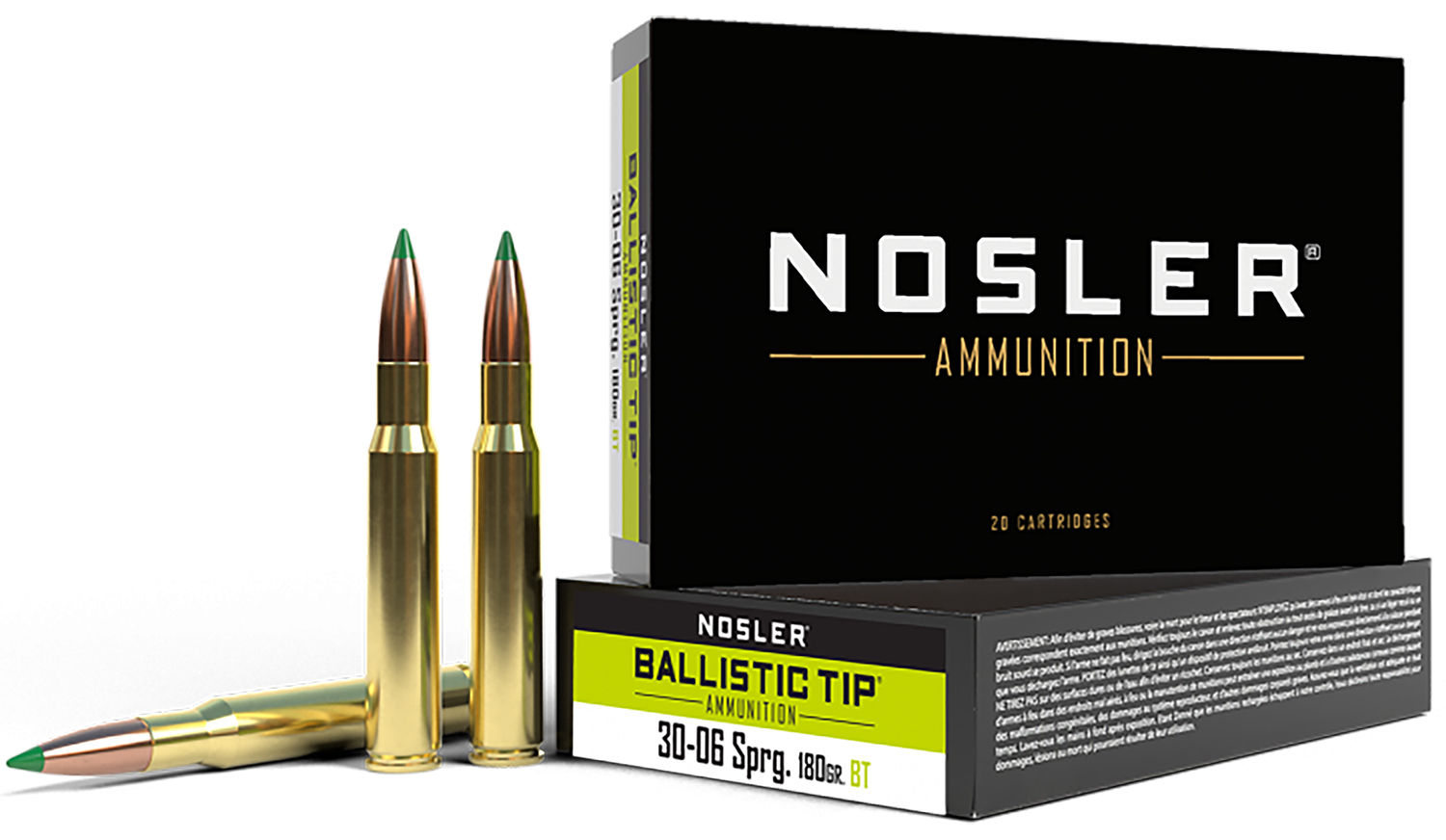 Nosler 40072 Ballistic Tip 30-06Springfield 180gr Spitzer Ballistic Tip 20 Per Box/10 Case