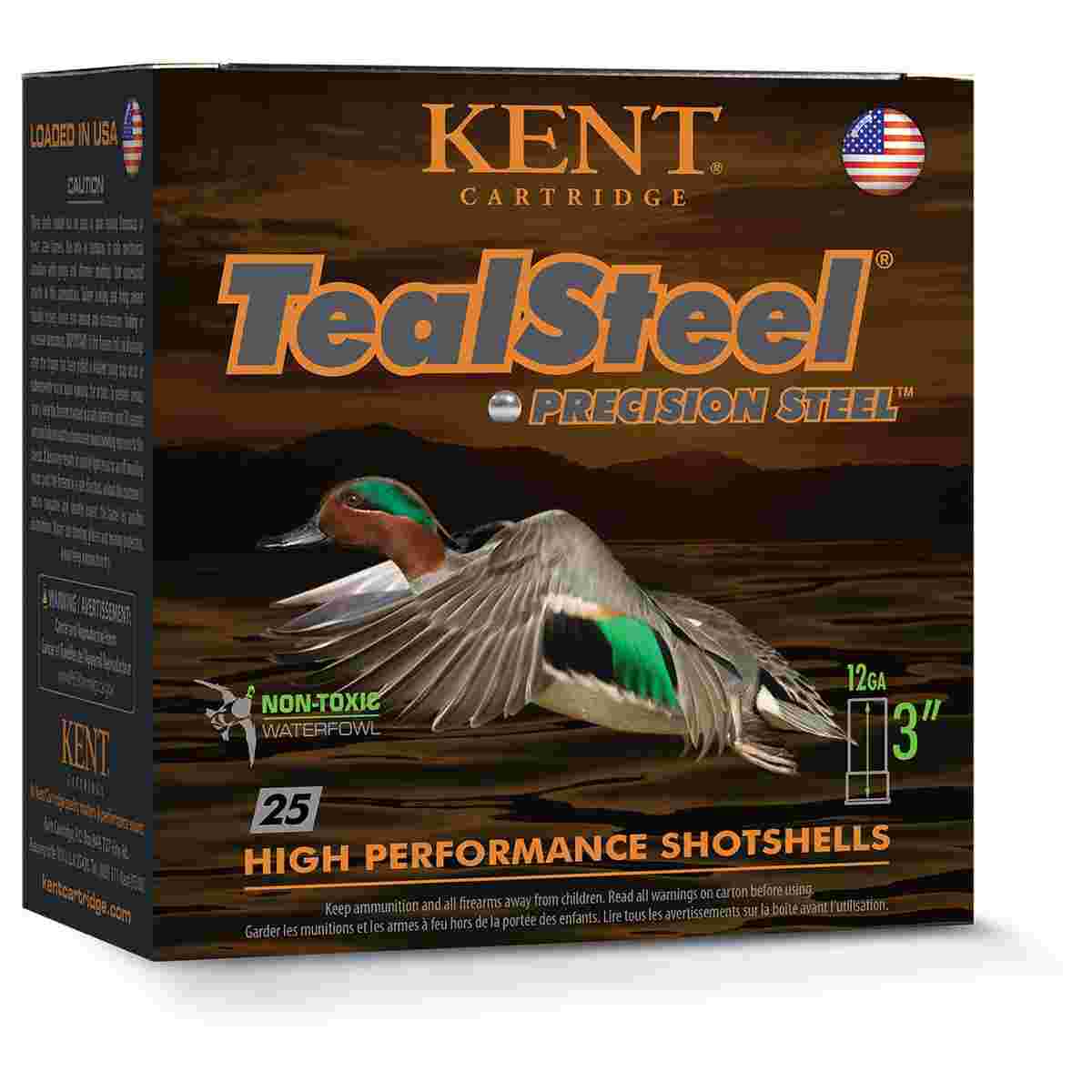 Kent Teal Steel Shotshells 12ga 2-3/4" 1-1/4oz 1300fps #5 25/ct