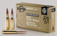 PPU Match Rifle Ammunition .308 WIN. 155 gr HPBT 2610 fps 20/ct