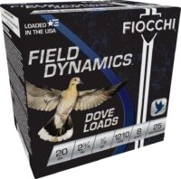 FIOCCHI DOVE&QUAIL AMO 20GA 2.75 IN 7/8 OZ #8 1210FPS 25-RD ( 10 BOXES PER CASE)