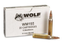 WOLF GOLD AMO 5.56 NATO 55GR COPPER FMJ BRASS CASE 20-RD BOX (50 BOXES PER CASE)
