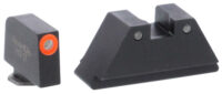 AmeriGlo GL452 Optic Compatible Sight Set for Glock  XL Tall Green Tritium Orange Outline Front Sight-Green Tritium Black Outline Rear Sight