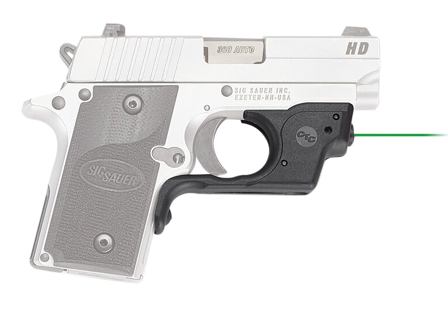 Crimson Trace 0147501 Laserguard Sig P238/P938, Green Laser Black Polymer