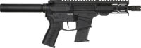 CMMG 57A9A0FAB Banshee MK57 5.7x28mm 20+1 5" Black Nitride Medium Taper Threaded Barrel, M-LOK Handguard, Black Armor Cerakote Aluminum Receiver w/Picatinny Rail, Black Pistol Tube, CMMG Zeroed Grip