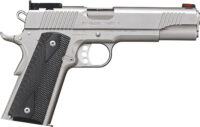 Kimber Mfg.,inc 3200107CA Stainless Target II (CA) 10mm 8+1 5" Satin Silver Front Serrations Stainless Steel Slide Black Synthetic Double-Diamond Checkering Grip