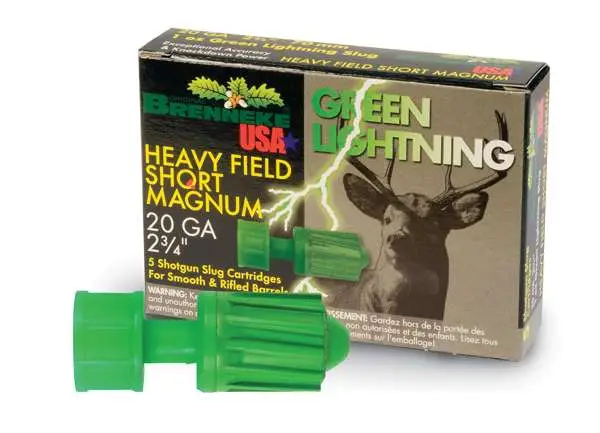 BRENNEKE GREEN LIGHTNING HFSM AMO 20GA 2.75IN 1OZ 5-RD