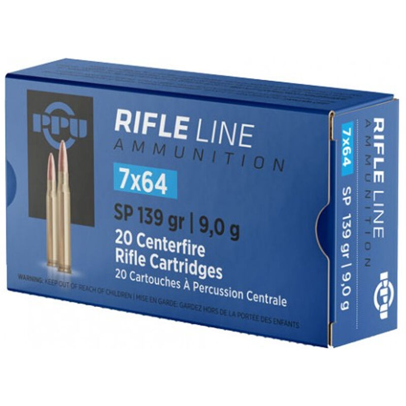 PPU METRIC RIFLE AMO 7X64 140GR PSP 20RD (10 BOXES PER CASE)