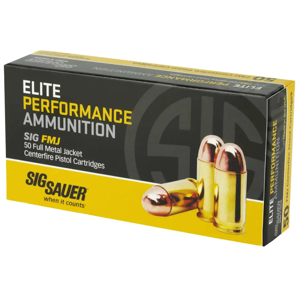 SIG SAUER AMMO 40 S&W 180GR ELITE BALL FMJ BOX/50 - Image 2