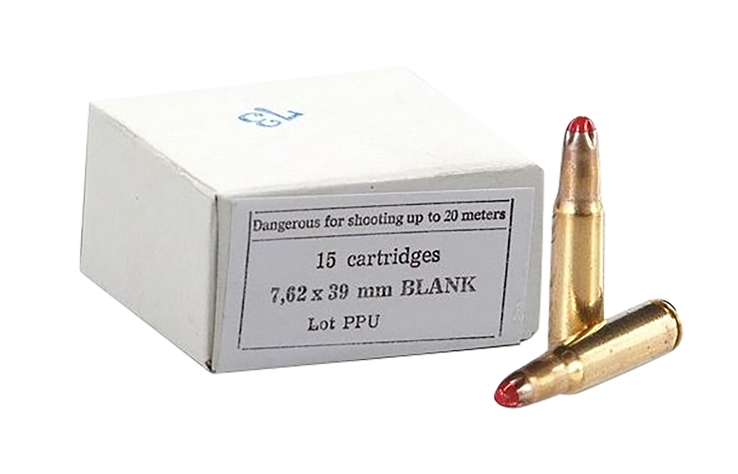 PPU PPB739 Blank Ammo 7.62x39mm 15 Per Box/96 Case