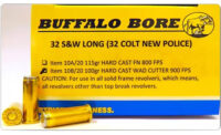 Buffalo Bore Ammunition 3G20 Buffalo-Barnes Strictly Business 45Colt +P 225gr Barnes VOR-TX XPB Lead Free 20 Per Box/12 Case