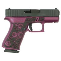 Glock 43X "Paisley Grip" Black Cherry Handgun 9mm Luger 10rd Magazines(2) 3.4" Barrel Accessory Rail USA Made