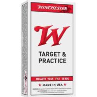Winchester USA Handgun Ammunition .380 ACP 95 gr FN 50/ct
