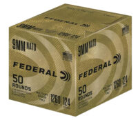 Federal C9N882 Military Grade 9mmLuger 124gr Full Metal Jacket 50 Per Box/10 Case
