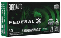 Federal AE380LF1 American Eagle Indoor Range Training 380ACP 70gr Lead Free IRT 50 Per Box/10 Case