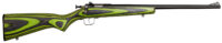 Crickett KSA2231 Youth  22 LR 1rd 16.12" Blued Barrel & Receiver, Fixed Front/Adjustable Rear Peep Sights, Green/Black Laminate Stock w/11.5" LOP, Rebounding Firing Pin Safety