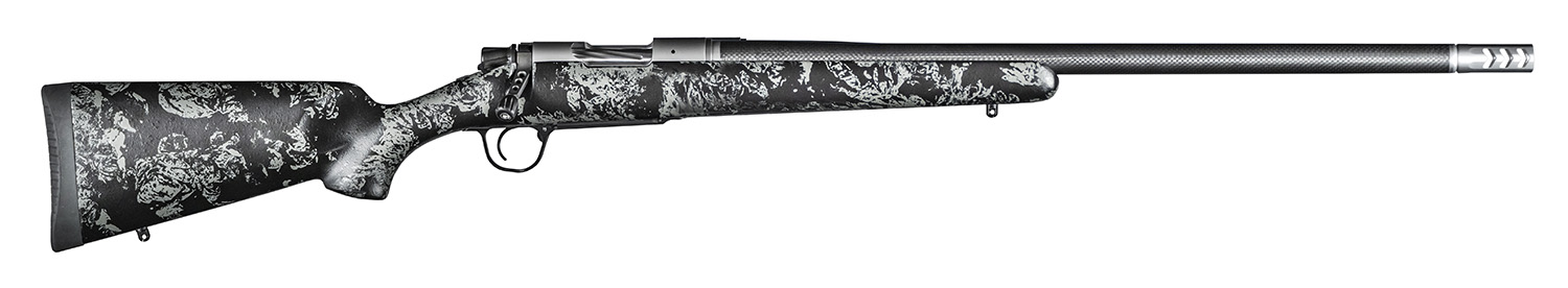 Christensen Arms 8010615900 Ridgeline FFT Full Size 300 PRC 3+1, 22" Stainless Steel Threaded Barrel, Stainless Aluminum Receiver, Black w/Gray Accents Fixed Sporter w/Flash Forged Technology Stock