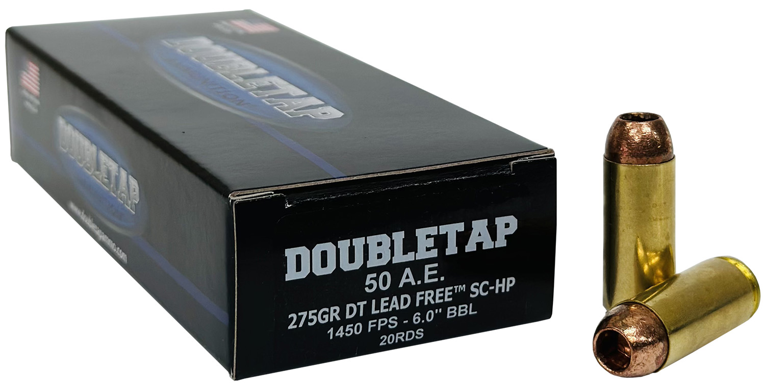 DoubleTap Ammunition 50AE275X DT Lead Free 50AE 275gr 20 Per Box/25 Case