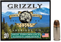 Grizzly Ammo GC9+P+CM99mm+P Luger 115gr Jacketed Hollow Point 20 Per Box/10 Case