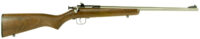 Crickett KSA3238 Youth  22 LR 1rd 16.12" Stainless Steel Barrel, Fixed Front/Adjustable Rear Peep Sights, Walnut Stock w/11.5" LOP, Rebounding Firing Pin Safety