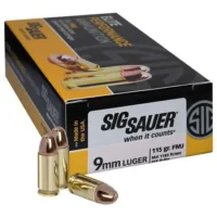 SIG SAUER AMMO 9MM 115GR ELITE BALL FMJ BOX/50