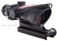 Trijicon 100220 ACOG Black Hardcoat Anodized 4x32mm Illuminated Red Horseshoe w/ Red Dot 6.8 SPC Reticle