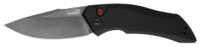 Kershaw 7100BW Launch 1 3.40" Folding Drop Point Plain Black Oxide Blackwash CPM 154 SS, Blade Black Aluminum Handle