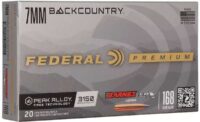 FEDERAL 7MM BACKCOUNTRY 168GR BARNES LRX COPPER 20RD/BX 10BX/CS