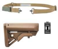BLUE FORCE ARMY SLING KIT VCAS-PB-125-AA-BK P-RAIL-PB-BK BUTTSTOCK-B5BRAVO-BK COYOTE BROWN