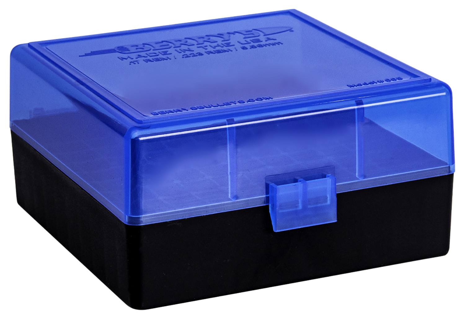 Berry's 86410 Ammo Box 223Rem/5.56NATO Blue/Black Polypropylene 100rd
