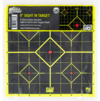 Pro-Shot 8SIGREEN6PK SplatterShot Sight-In Self-Adhesive Paper Black/Green 8" 5-Diamond 6 Pack