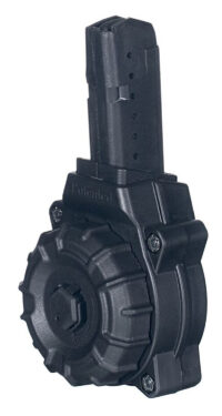 ProMag DRMA26 Standard 30rd Drum 9mm Luger Fits AR-15, Compatible w/Glock Style Magazines Black DuPont Zytel Polymer