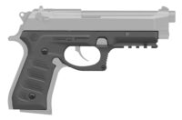 Recover Tactical BC2-04 Grip & Rail System  Gray Polymer Picatinny  for Most Beretta 92 & M9 Models