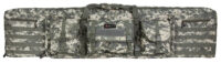 GPS Bags DRC55ACU Double Rifle Case A-TACS AU 600D Polyester w/ 2 Padded Pistol Sleeves MOLLE Webbing & Lockable Zippers